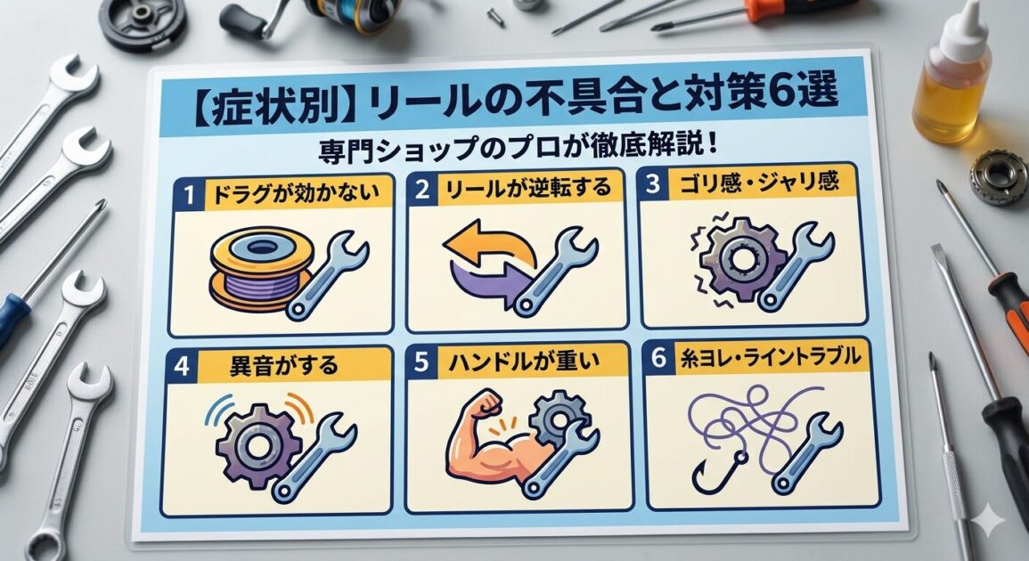 リールの不具合 6選 症状別