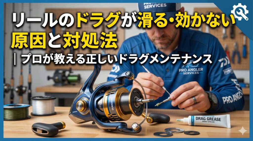 ドラグ　滑る　リール　オーアバーホール　